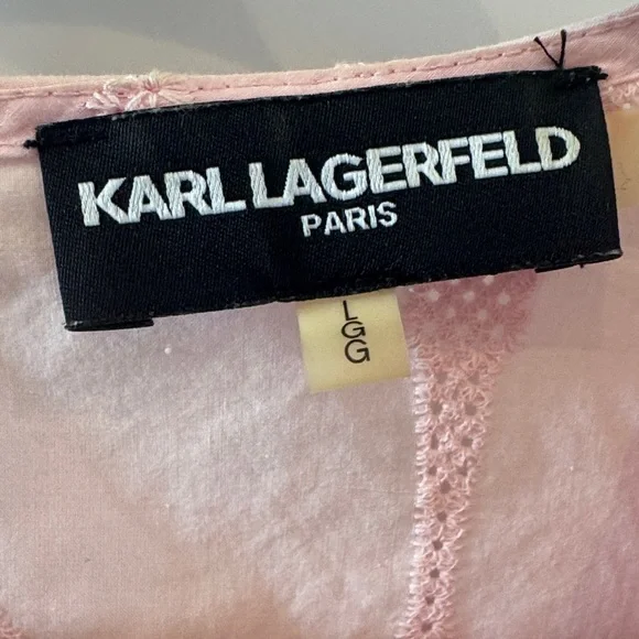 Karl Lagerfeld Pink Blouse with Cutout Design - Picture 4 of 5